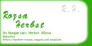 rozsa herbst business card